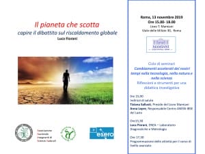 SEMINARIO: Il Pianeta che scotta